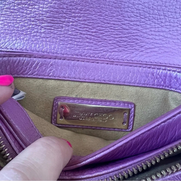 Jimmy Choo Purple Leather Cross Body - Picture 6 of 7